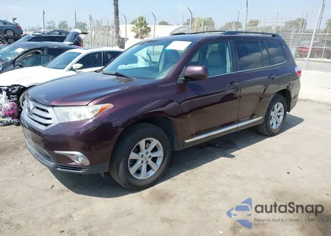 2013 Toyota Highlander Se V6 from USA, damaged, VIN 5TDBK3EH5DS270038